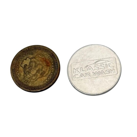 Tokens Metal Lot 18 No Cash Value Exonumia Amusement Car Wash - Picture 5 of 12